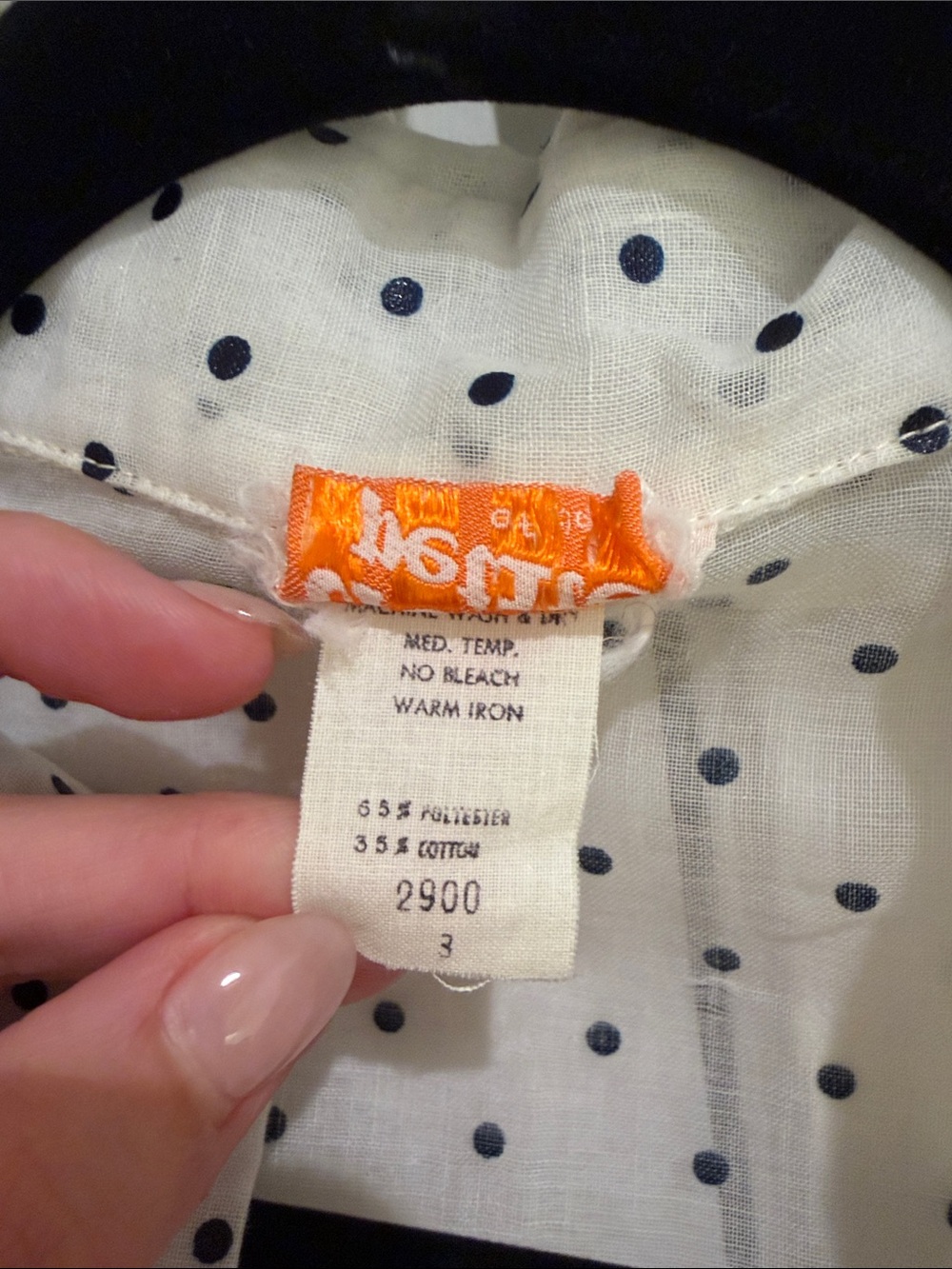 True vintage polkadot maxi dress size XS - Picture 3 of 7